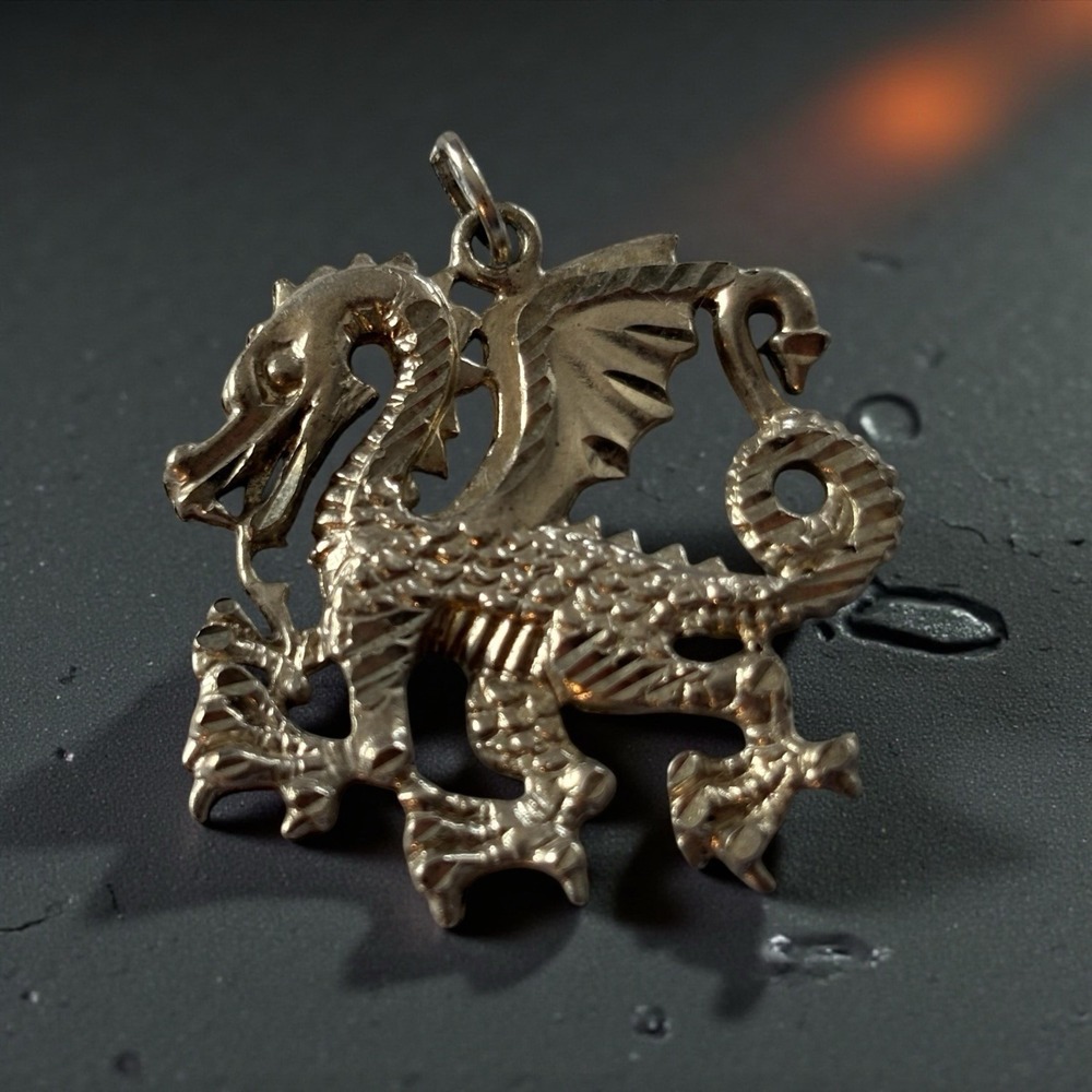 1 Of A Kind Dragon Pendant‎ Charm 925 Sterling Silver Mythical Chinese Dragon